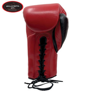 Guantes de Boxeo con Cordones de la Mejor Calidad, Color Rojo y Negro, Logotipo Personalizado, Nuevo Modelo, del Mejor Proveedor, por ABDULLAH MARTIAL ARTS - Product Image 3