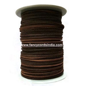 Cordón de cuero plano personalizable de 4mm, suministro de artesanía de cuero para abalorios de joyería y proyectos de bricolaje, cordón de cuero genuino fancycordsindia - Product Image 1