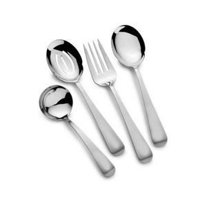 Set de service à salade doré personnalisable avec poignée en métal émaillé blanc Ustensiles de service à la sauce Serveurs à sel/sucre décoratifs - Product Image 6