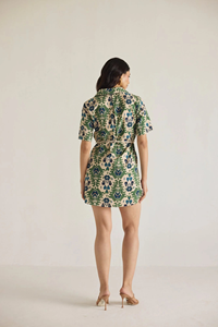 Été Eco-Friendly 100% Cotton Neo-Retro Printed Maxi Dress Women Elegant Office Casual Style Natural Waistline Wholesale - Product Image 4