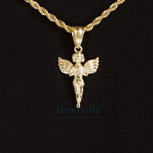 Cute Baby <b>Angel</b> <b>Necklace</b> 925 Silverv 18 K Gold Plated Water Resistant Gift for Men <b>Angel</b> Pendant - Product Image 1