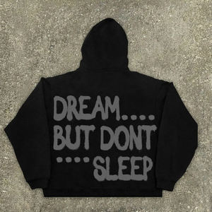 Sweat à capuche zippé avec logo brodé personnalisé de qualité supérieure Streetwear Sweat à capuche zippé imprimé en polaire lourde - Product Image 3