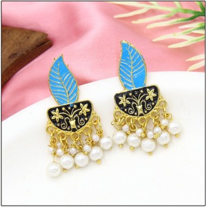 ผู้ผลิตต่างหูของ indo ตะวันตก meenakari เครื่องประดับ jhumka ชุบทองอินเดียสำหรับการส่งออกเครื่องประดับดูไบ - Product Image 1
