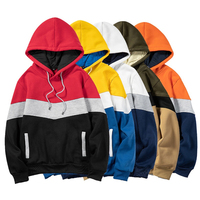 Sudadera con Capucha para Hombre, Casual, Cálida, 100% Algodón, Manga Larga, Diseño de Bloques de Color, para Motociclismo y Automovilismo