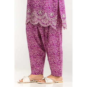 Ensemble coordonné bohème tendance pour femme en mousseline imprimée avec logo brodé, taille XS, pour tenues printemps/été - IPST-77425 - Product Image 2