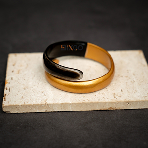 Vietnam Artisanat Écologique Corne De Buffle Bijoux Demi-Laque Jaune Manchette Bracelets pour Femmes - Product Image 2