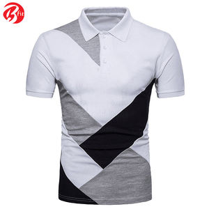 Street Wear Polos confortables et respirants à manches courtes de conception différente pour les hommes en polos de grande taille - Product Image 4