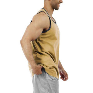 Débardeur pour homme Design athlétique unique Matériau en spandex respirant avec décoration en coton imprimé pour la course à pied - Product Image 3