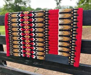 Manta de sillín occidental de lana de alta comodidad para eventos de espectáculo de equitación, trabajo de rancho con forro de polialgodón - Product Image 3