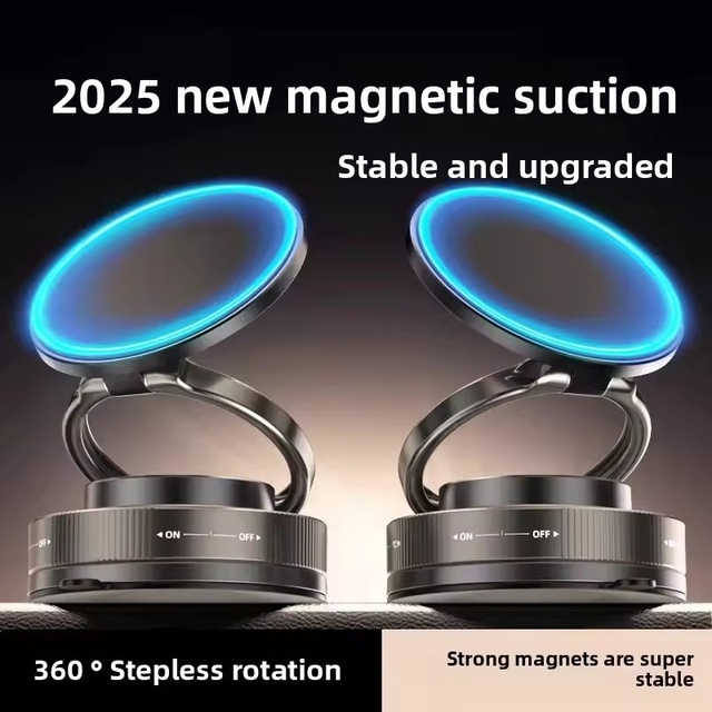 T30 Vacuum Magnetic Phone Holder Stand for Magsafe Suction Cup Phone MountAdjustable Swivel Lock for Your Car/Gym/Mirror