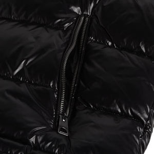 Lightweight <b>Black</b> Puffer Jacket Warm Quilted Padding Waterproof Windproof Breathable <b>Fleece</b>-lined Hooded Design Full Zip <b>Men</b> - Product Image 5