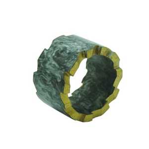 resin <b>Napkin</b> <b>Ring</b> with Resin Stripe Decoration Handmade Ceramic <b>Napkin</b> Holder for Table Wedding Party for Kitchen Use - Product Image 2