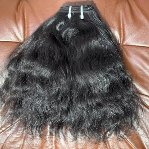 Extensions de cheveux vierges indiens ondulés de la meilleure qualité Cheveux naturels bruts non traités de haute qualité en vrac - Product Image 1