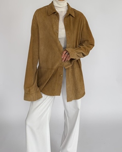 เสื้อเบลเซอร์หนังแกะกระดุมสองแถวของผู้หญิงหนังนิ่มสีเขียวล้วนมีกระดุมกันลมให้บริการฤดูใบไม้ผลิฤดูใบไม้ร่วงฤดูหนาว - Product Image 4