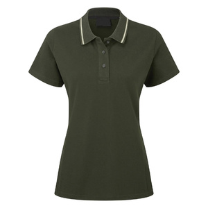Polo contemporain à manches courtes pour femmes, épaules décontractées et texture lisse pour une superposition sans effort et un usage quotidien - Product Image 5