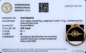 18K Solid Lightweight Dainty Yellow Gold Diamond Ring Real Gold Jewelry for Special Someone - Product Image 4