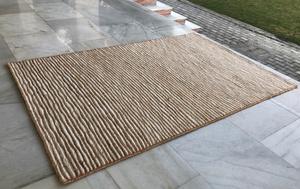 Luxury <b>Natural</b> Undyed Wool Jute Striped <b>Rug</b> Hand Stitched Thick Texture Modern Design for Living Room or Hotel Factory Price - Product Image 4