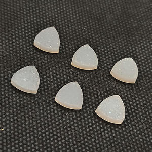 Druzy blanc naturel 10x10mm trillion de cristal d'agate druzy plate 3.42 cts pierre précieuse en vrac pour la fabrication de bijoux fournir des pierres druzy - Product Image 4