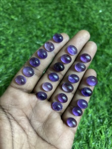 Cabujón de amatista Natural púrpura de alta calidad, tamaño personalizado, 8x15mm, piedra preciosa ovalada suelta calibrada y 100% auténtica - Product Image 4