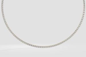 Elegante Brazalete de Tenis Gradual con Diamantes de Laboratorio, Color D, Claridad VS1, Oro Blanco, Certificado IGI, Regalo Unisex - Product Image 3