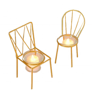 Bougeoir au design de luxe Bougeoir de qualité supérieure Bougeoir doré de luxe personnalisable pour l'éclairage de la décoration - Product Image 2