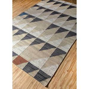 Tapis en laine tissée à plat Indusbar Gold, tapis géométrique rectangulaire en jute fait main pour la maison, la chambre ou le couloir - Modèle ADWL-13088 - Product Image 2