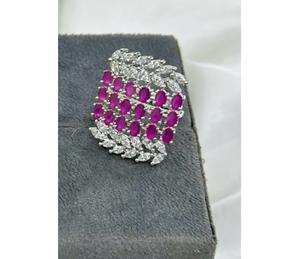 Bague en argent de qualité supérieure, ajustable, avec zircon cubique, pour les occasions spéciales, les fêtes et les mariages, collection pour femmes et filles - Product Image 2