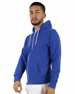 Élégant bricolage marque nouveau 100% coton à capuche uni bleu doux et durable pour toutes les saisons pour une utilisation extérieure et intérieure pour l'hiver - Product Image 1