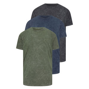 Vente en gros de t-shirts délavés à l'acide pour hommes de haute qualité, style personnalisé, décontracté, manches courtes, meilleurs matériaux, vente en coton de grande taille - Product Image 3