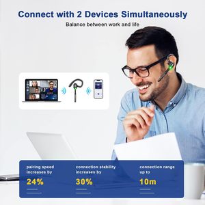 무선 블루투스 헤드셋 삼성 아이폰용 핸즈프리 이어폰 - Product Image 5