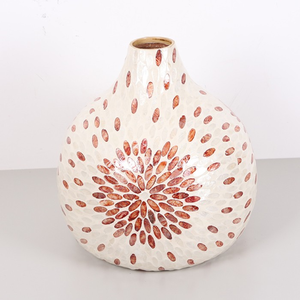 Mayoristas de decoración del hogar de Vietnam, fabricación de jarrón de flores de nácar, decoración del hogar, jarrón de mesa hecho a mano, buen precio - Product Image 4