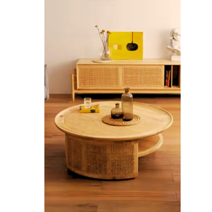 Mimbre de ratán artesanía lujo clásico multifuncional ajustable personalizable mesa de centro fabricante de Vietnam buen precio - Product Image 6