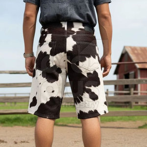 กางเกงขาสั้นหนังวัวแท้สำหรับผู้ชายและผู้หญิง คุณภาพพรีเมียม ดีไซน์เรียบง่าย สวมใส่สบาย เป็นมิตรกับสิ่งแวดล้อม ทันสมัย - Product Image 4