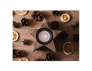 Decoración de cera de soja Ultra negra, portavelas de aromaterapia, frascos de vidrio en forma de estrella, tapa negra perfumada, spray de aroma de cera a granel, Acción de Gracias - Product Image 1