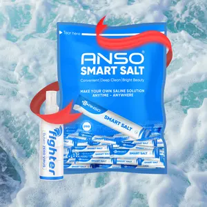 趋势方便拉链袋60个盐水包标准版安索智能盐用于鼻子冲洗包装盐制造商
