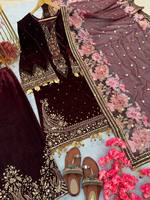 Tissu BLOSSOM FABRIC, velours de viscose pur de haute qualité, broderie lourde, manches cloche fantaisie, robe de soirée longue, tenue traditionnelle 4 saisons