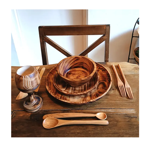 Juego de cena de madera de 8 piezas Precio más bajo Venta caliente Diseño moderno Juego de comedor de madera - Product Image 6