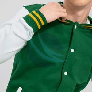 Custom Chenille Embroidery Leather Sleeve Baseball Letterman Outdoor Bomber <b>Jumper</b> Jacket for Man Collage Jacket 2026 - Product Image 3