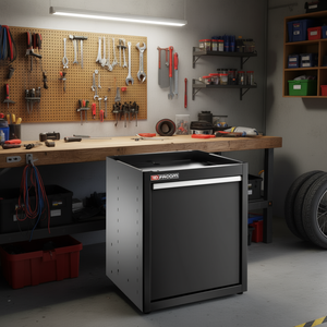 Armoire à outils Facom à base unique avec station de tri des déchets, noire - Product Image 3