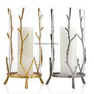 เชิงเทียนโลหะเคลือบเงาสำหรับโต๊ะสินค้าใหม่ล่าสุดออกแบบมาใหม่สีเงาสำหรับวางบนโต๊ะวัสดุจากอินเดีย - Product Image 1