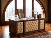 Offre Spéciale : Ensemble de Bureau Exécutif Moderne Matelassé en Mélaminé – Matériau Durable pour Usage Commercial
