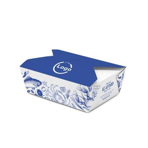 Personalized Paper Boxes Mod. <b>Lunch</b> <b>Box</b> 12x17x7 Cm in White or Havana - Product Image 3