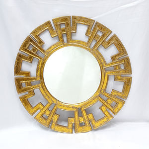 Espejo de pared moderno con acabado plateado de forma única de Metal de hierro de la India, estilo elegante, decoración de pared de lujo para el hogar, superventas - Product Image 5