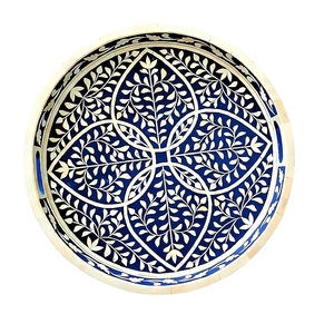 ชุดถาดซ้อนแบบฝังกระดูกขนาดเล็กและขนาดใหญ่สำหรับตกแต่งอาหารเช้าอาหารกลางวันอาหารเย็นถาดเสิร์ฟอาหารจากอินเดีย - Product Image 1