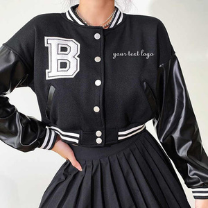 2025 Xozewear Fashion Wholesale High Quality Varsity Jacket Vintage Washed <b>Jeans</b> Denim Jacket - Product Image 1