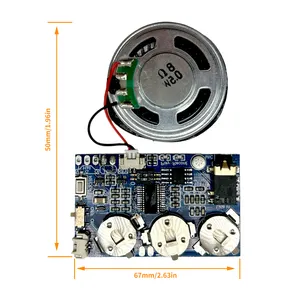 Sensor cahaya diaktifkan perekam suara modul suara komponen akustik untuk DIY kartu ucapan ulang tahun dan Natal