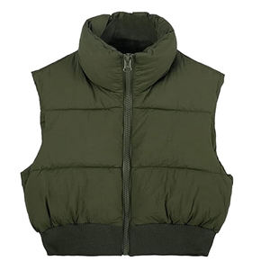 New Winter and Spring Fall All Color Padded Warm <b>Woman</b> Puffer <b>Vests</b> Sleeveless Jacket Lightweight Custom Puffer <b>Vest</b> - Product Image 1