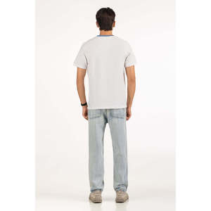T-shirts 100 % coton coupe ample avec motif en jersey et tissu en soie glacée 180g, broderie personnalisée MN-TS-SS25-053 - Product Image 3