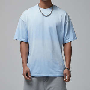 Camiseta Extra Grande para Hombre, Camiseta de Algodón Orgánico para Hombre, Camiseta de Manga Corta, Camiseta Informal de Verano para Hombre, Camiseta de Jersey Lavada al Ácido - Product Image 5