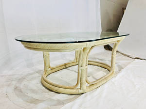 Mesa Ovalada de Ratán Blanco Natural con Diseño Básico, Hecha a Mano en Vietnam, Colores Personalizados, Lista para Venta al por Mayor - Product Image 4